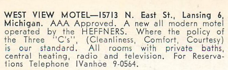 Westview Motel (West View Motel) - Vintage Postcard (newer photo)